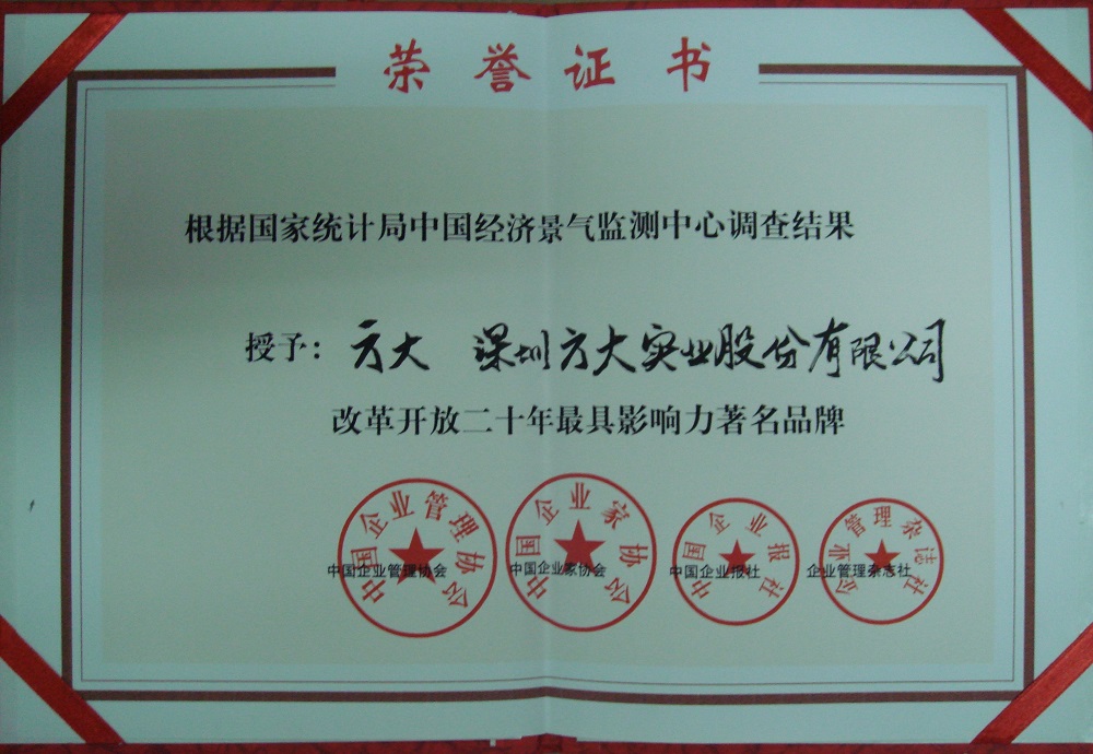 1998 刷新开放20年最具影响力著名品牌